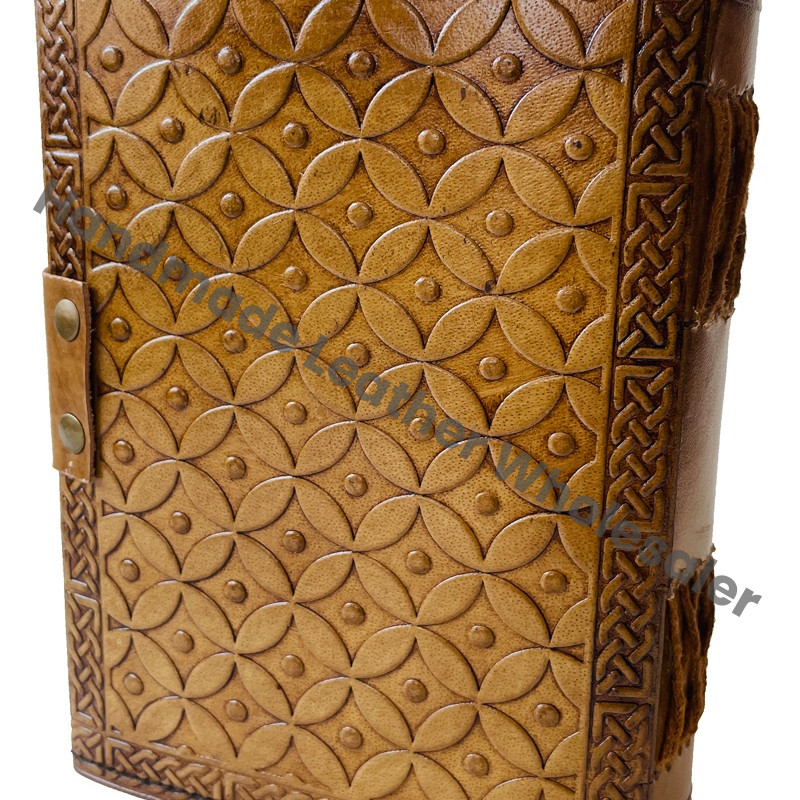 Vintage Handmade Large Embossed Leather Journal Dragon Personal Diary Notebook Journal Gift Dragon with Stone