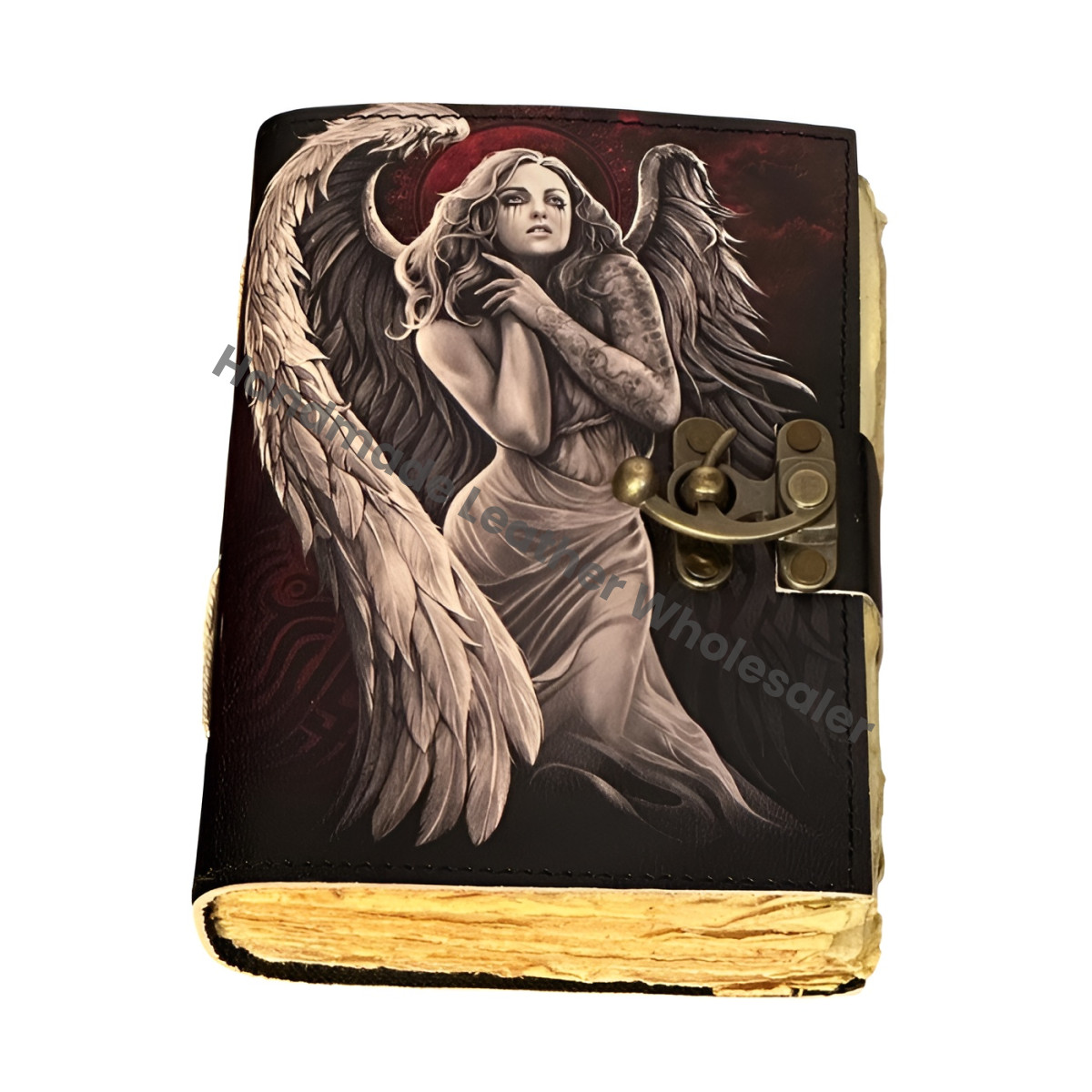 Vintage Leather Book of Shadows, Deckle Edge Grimoire