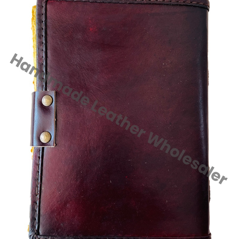 Vintage Leather Bound Hardcover Writing Brown Hand Notebook Students Office Luxury Blank Spell Book Recyclable Handmade Deckle