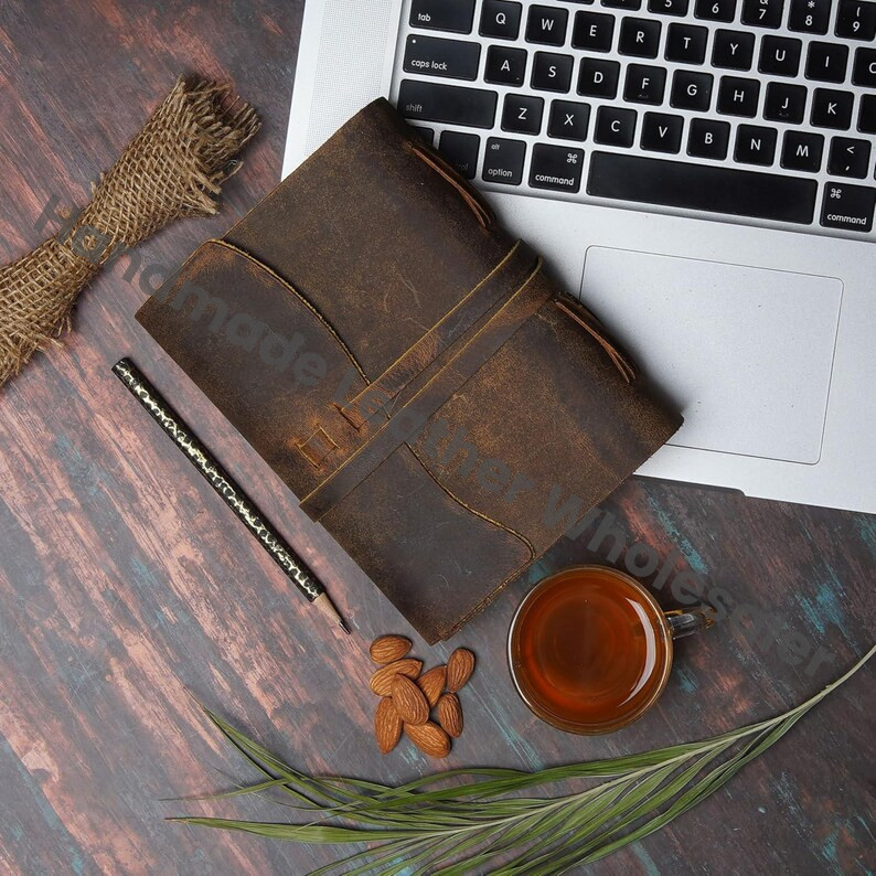 Vintage Leather Bound Journal – Handmade Deckle Edge Paper