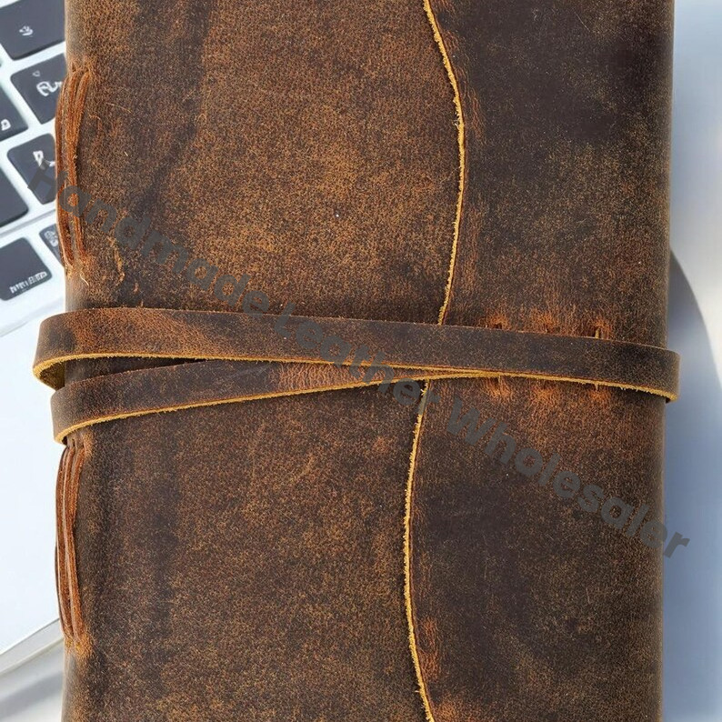 Vintage Leather Bound Journal – Handmade Deckle Edge Paper