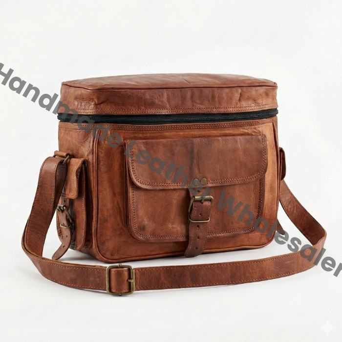 Vintage Leather Camera Bag: DSLR/SLR Case, 13 Inch