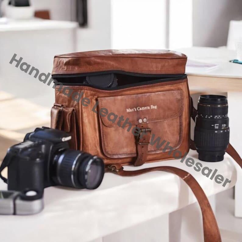 Vintage Leather Camera Bag: DSLR/SLR Case, 13 Inch