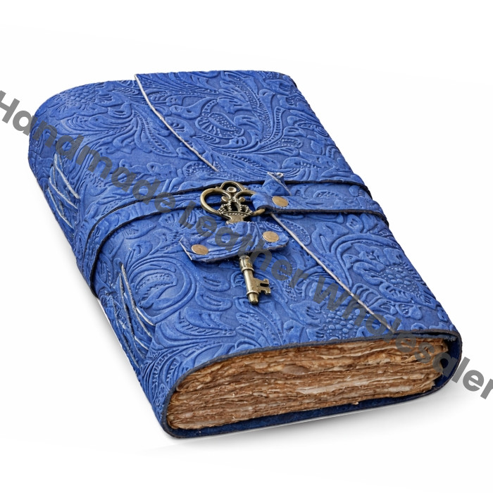 Vintage Leather Grimoire Journal – Handmade Deckle Edge Book