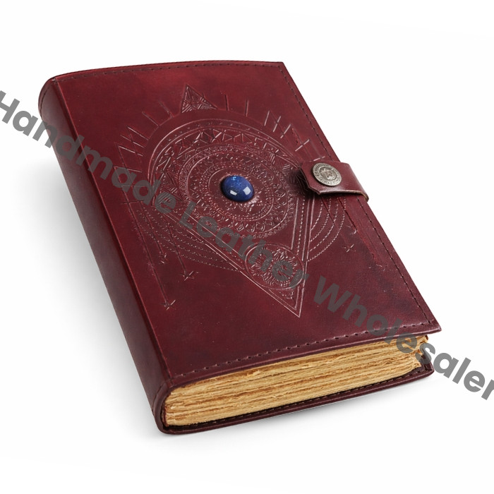 Vintage Leather Grimoire Journal • Handmade Paper Sketchbook