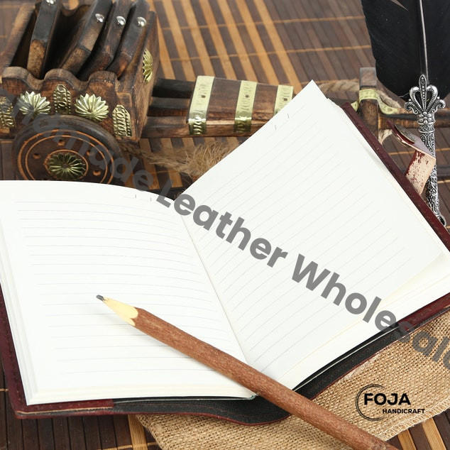 Vintage Leather Grimoire Journal • Handmade Paper Sketchbook