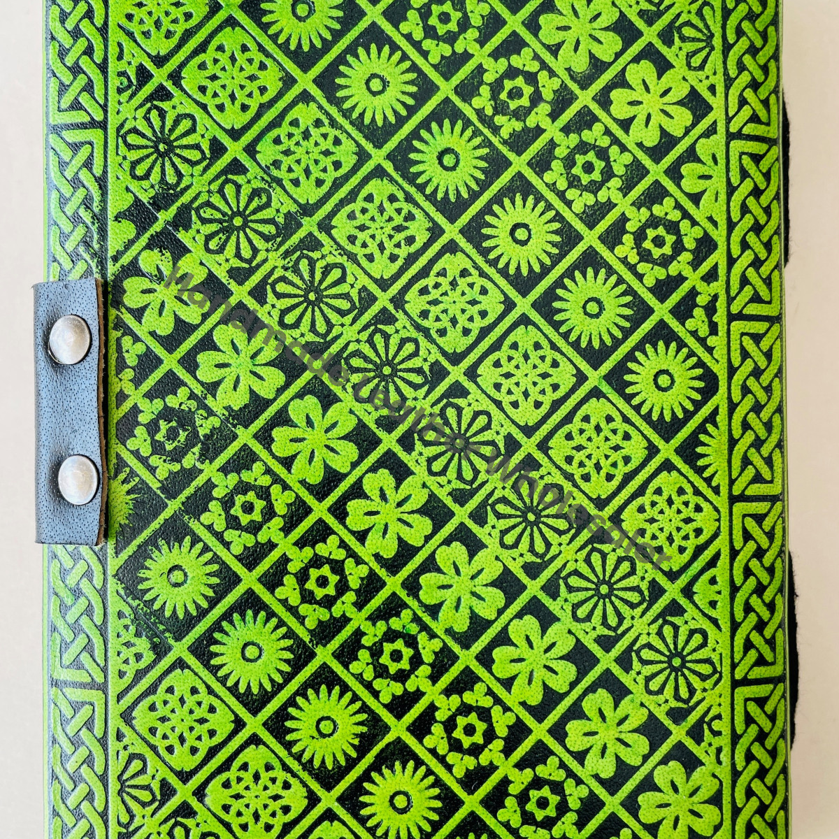 Vintage Leather Hardcover Embossed Women's Journal with Deckle Edge Pages Custom Logo Option Gift for Office/School Use