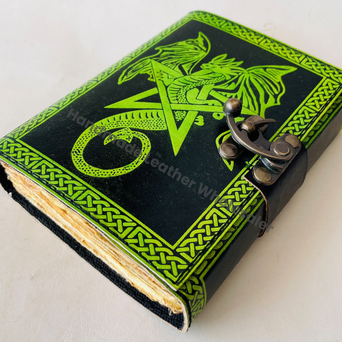 Vintage Leather Hardcover Embossed Women's Journal with Deckle Edge Pages Custom Logo Option Gift for Office/School Use