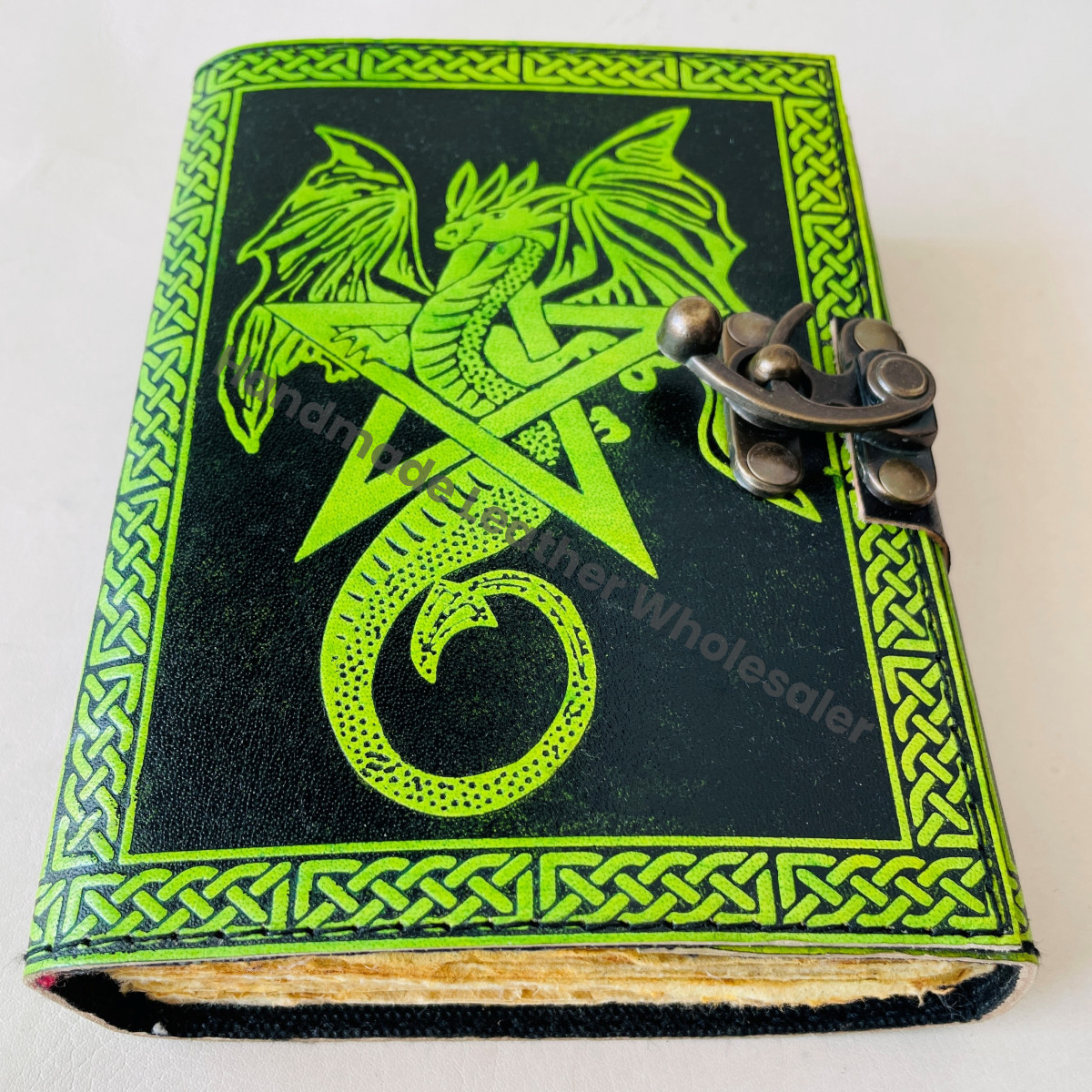 Vintage Leather Hardcover Embossed Women's Journal with Deckle Edge Pages Custom Logo Option Gift for Office/School Use