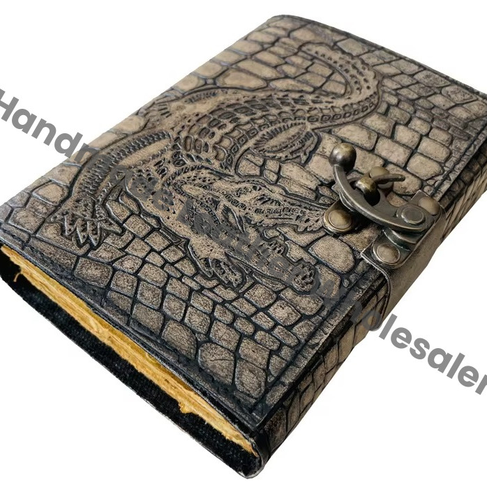 Vintage Leather Hardcover Journal Antique Handmade Deckle Edge Paper Bound Book of Shadows Sketchbook Drawing Gift Anniversary