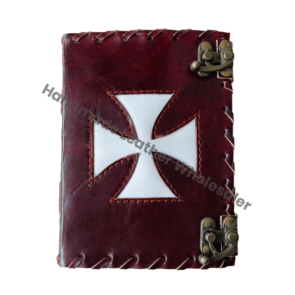 Vintage Leather Journal Antique Handmade Cotton Paper Brown Embossed Sketchbook Book of Charmed Unlined Planner Travel Diary