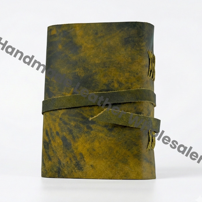 Vintage Leather Journal: Blank Book of Shadows - Antique Deckle Edge Paper