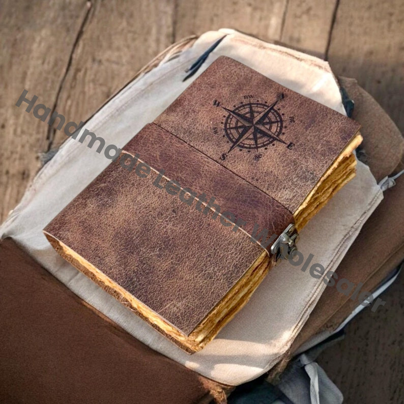 Vintage Leather Journal: Blank Book of Shadows, Deckle Edge Paper