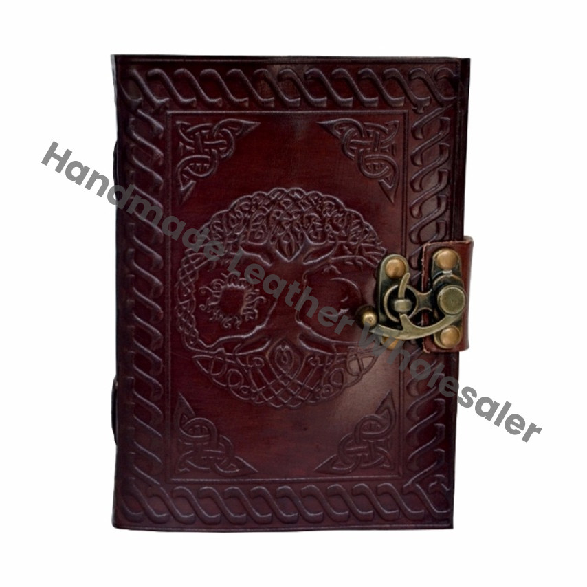 Vintage Leather Journal Handmade Tree of Life Book of Shadow Grimoire Fantasy Birthday Gift for Women & Men Antique Spell Book