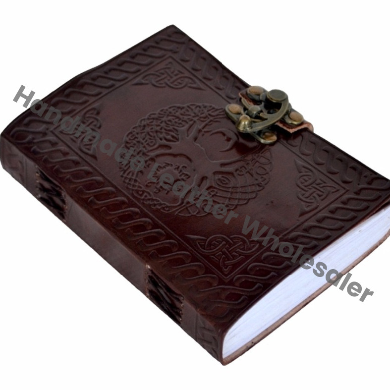 Vintage Leather Journal Handmade Tree of Life Book of Shadow Grimoire Fantasy Birthday Gift for Women & Men Antique Spell Book
