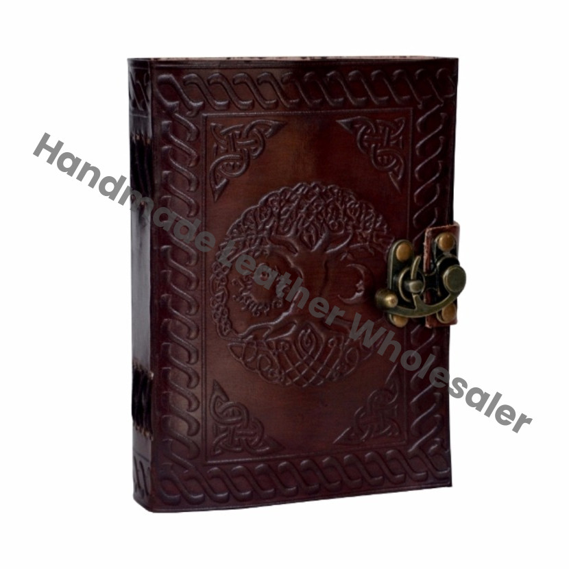 Vintage Leather Journal Handmade Tree of Life Book of Shadow Grimoire Fantasy Birthday Gift for Women & Men Antique Spell Book