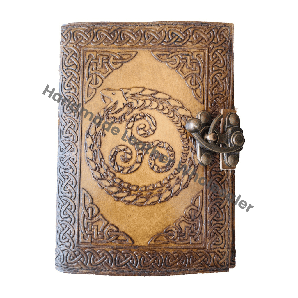 Vintage Leather Journal Notebook Diary for Men & Women Full Genuine Leather With Hand Made Paper Blank Spells Travel Books