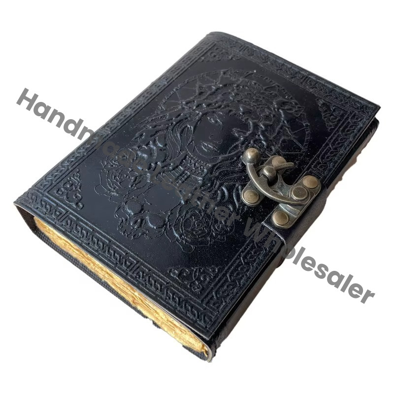 Vintage Leather Journals Thermal Binding Handmade Notebook Rustic Craft Paper Book Diary Writing Travel Gift