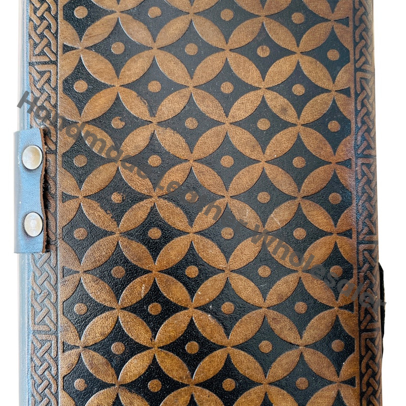 Vintage Leather Spiral Binding Journal for Women Eye of Horus Sketchbook Shadows Deckle Pages Third Eye Celtic Blank Witch Gift