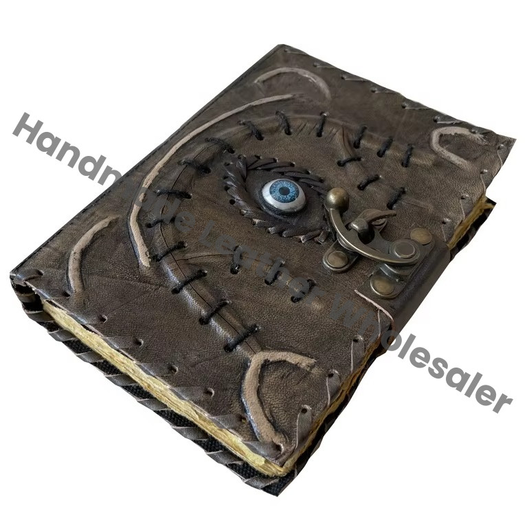 Vintage Leather Spiral Bound Hocus Pocus Spell Book Halloween Decor Planner Gifts