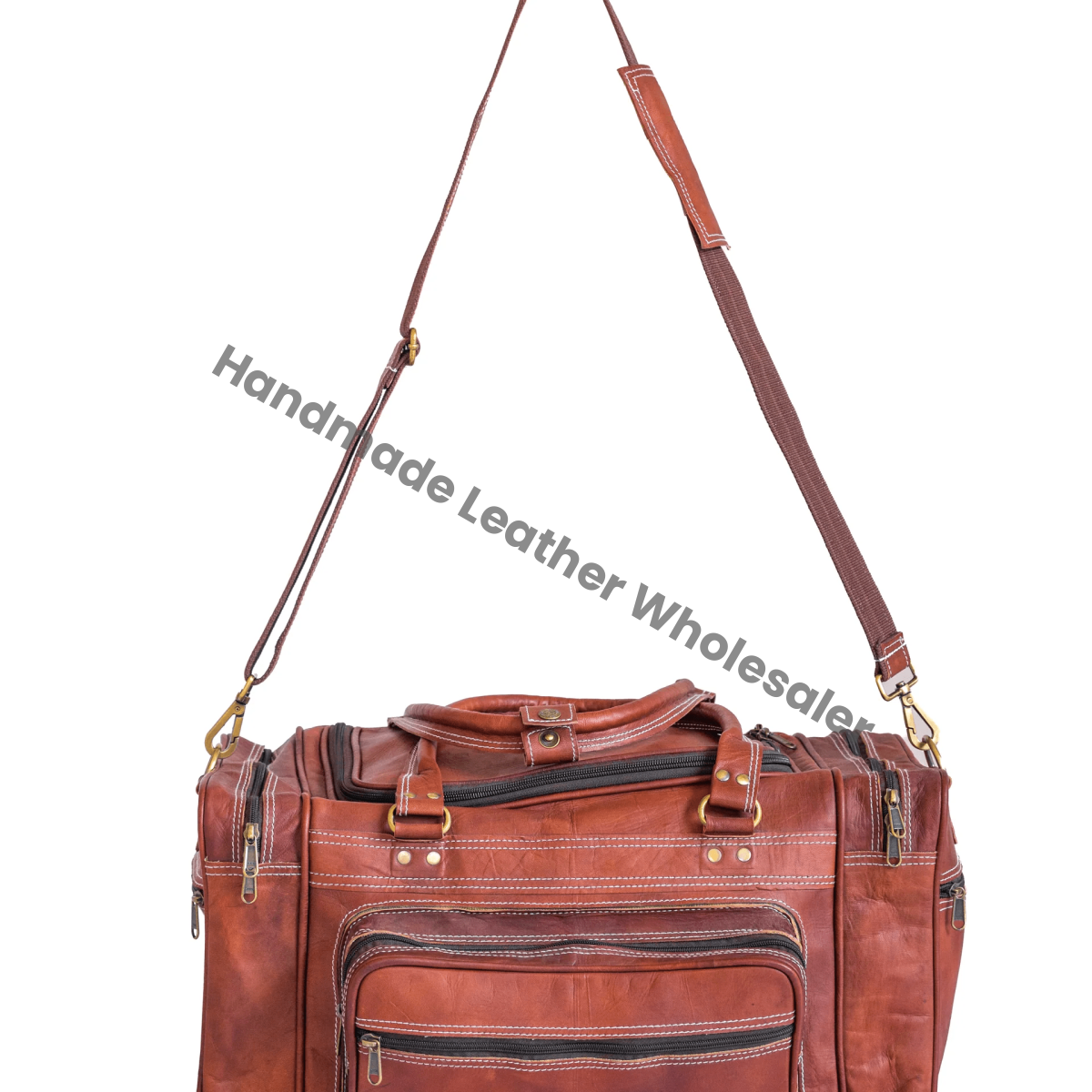 Vintage Leather Travel Duffle Bag