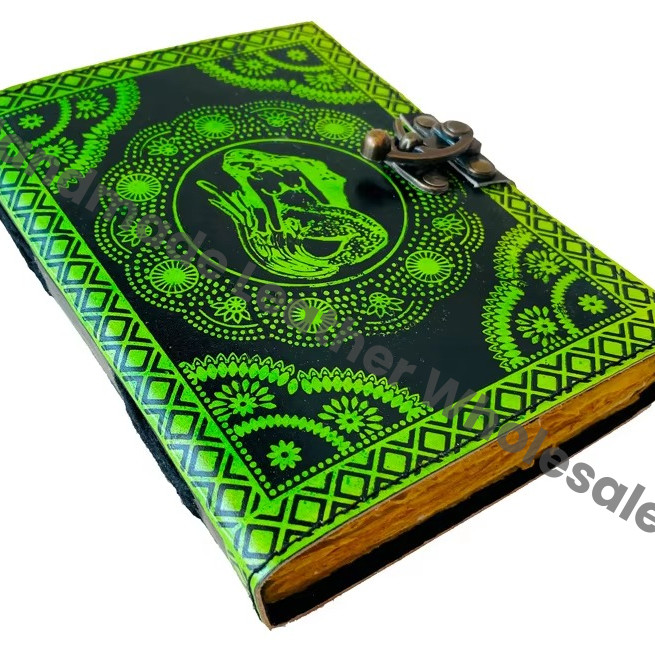 Vintage Mermaid Notebook Grimoire Wiccan Spell Sketchbook Embossed Handmade Leather Journal Paper Cover Gift