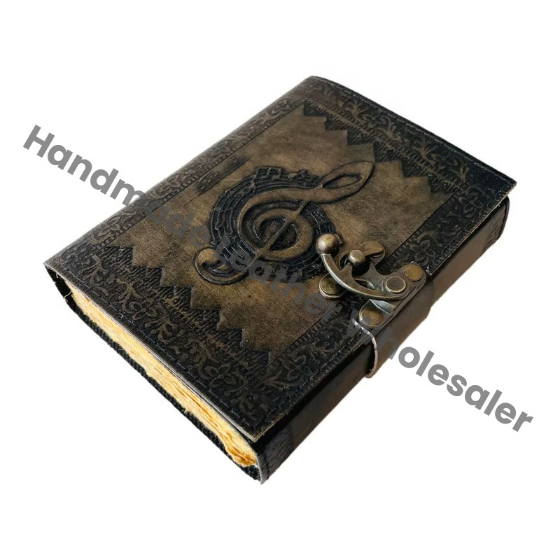 Vintage Music Sign Spell Book of Shadows Charcoal Journal for Writing Men & Women School Office Supplies Music Sign Notebooks Planner Diary