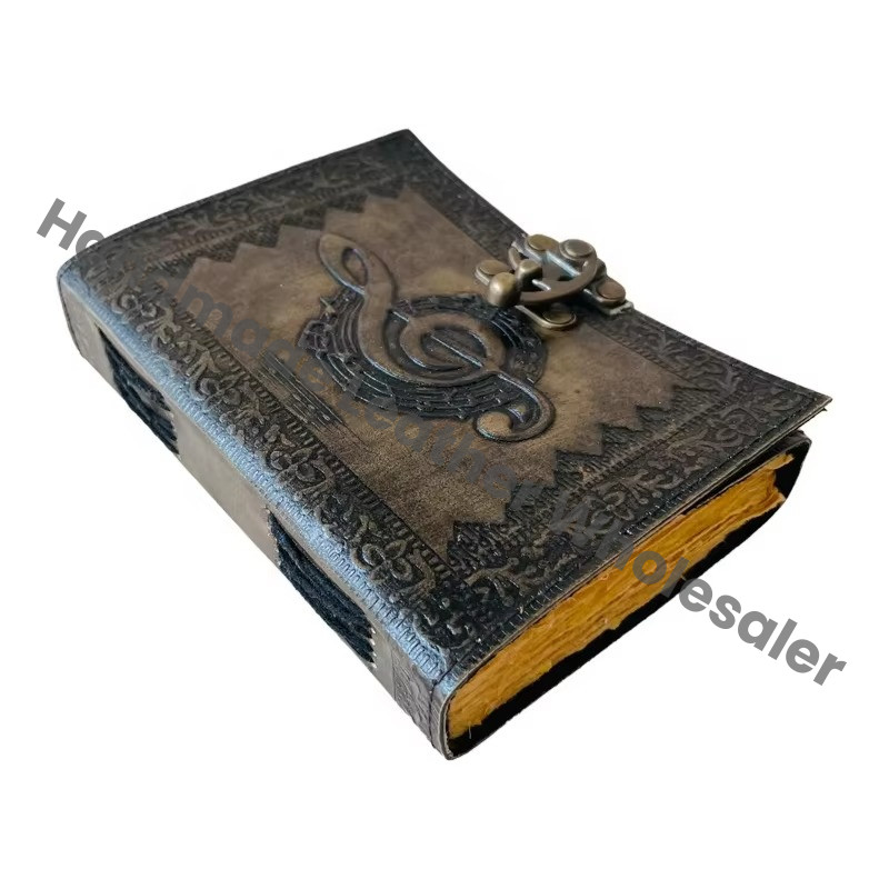Vintage Music Sign Spell Book of Shadows Charcoal Journal for Writing Men & Women School Office Supplies Music Sign Notebooks Planner Diary