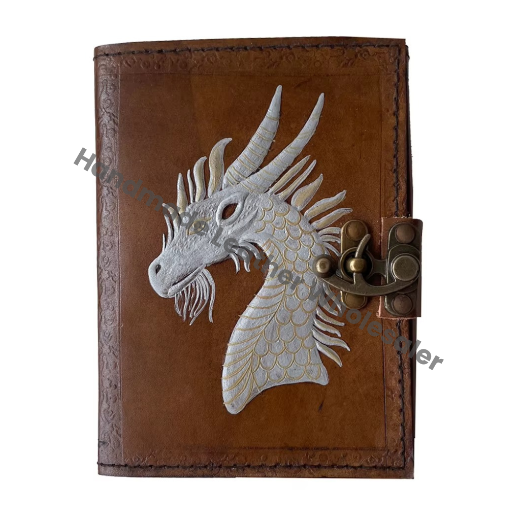 Vintage Perfect Address Book Eco-friendly Paper Embossed Leather Bound Journal Dragon Game Thrones Diary Clasp Lock