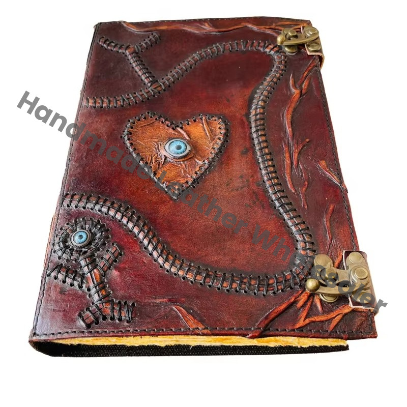 Vintage Printed Leather Address Book Hocus Pocus Book Spells Prop Gifts Halloween Decorations Hard Leather Cover Eco-friendly