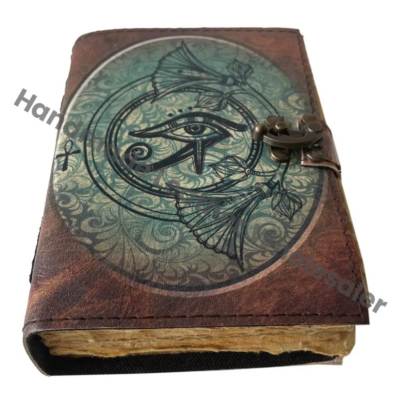 Vintage Wholesaler Hard Leather Spiral Binding Custom Eye Craft Designs Notebook Blank Gift Printed Address Books Planner