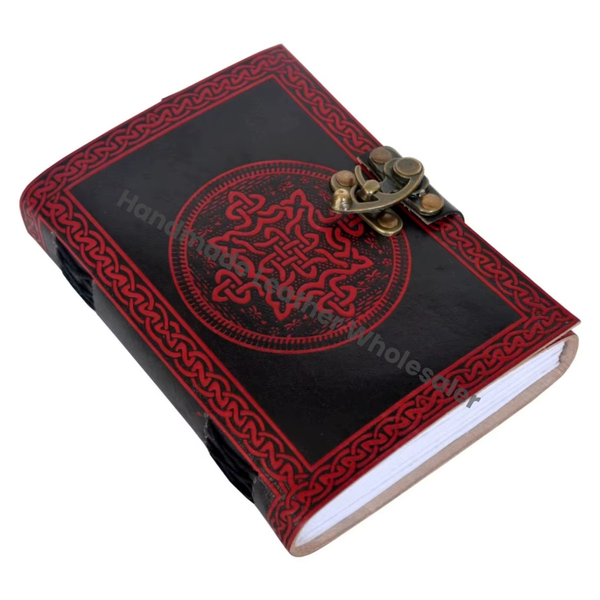 Wholesale Best Price Celtic Knot Leather Hardcover Journal Planner with Thermal Binding Recyclable Handmade Paper Gift for Women