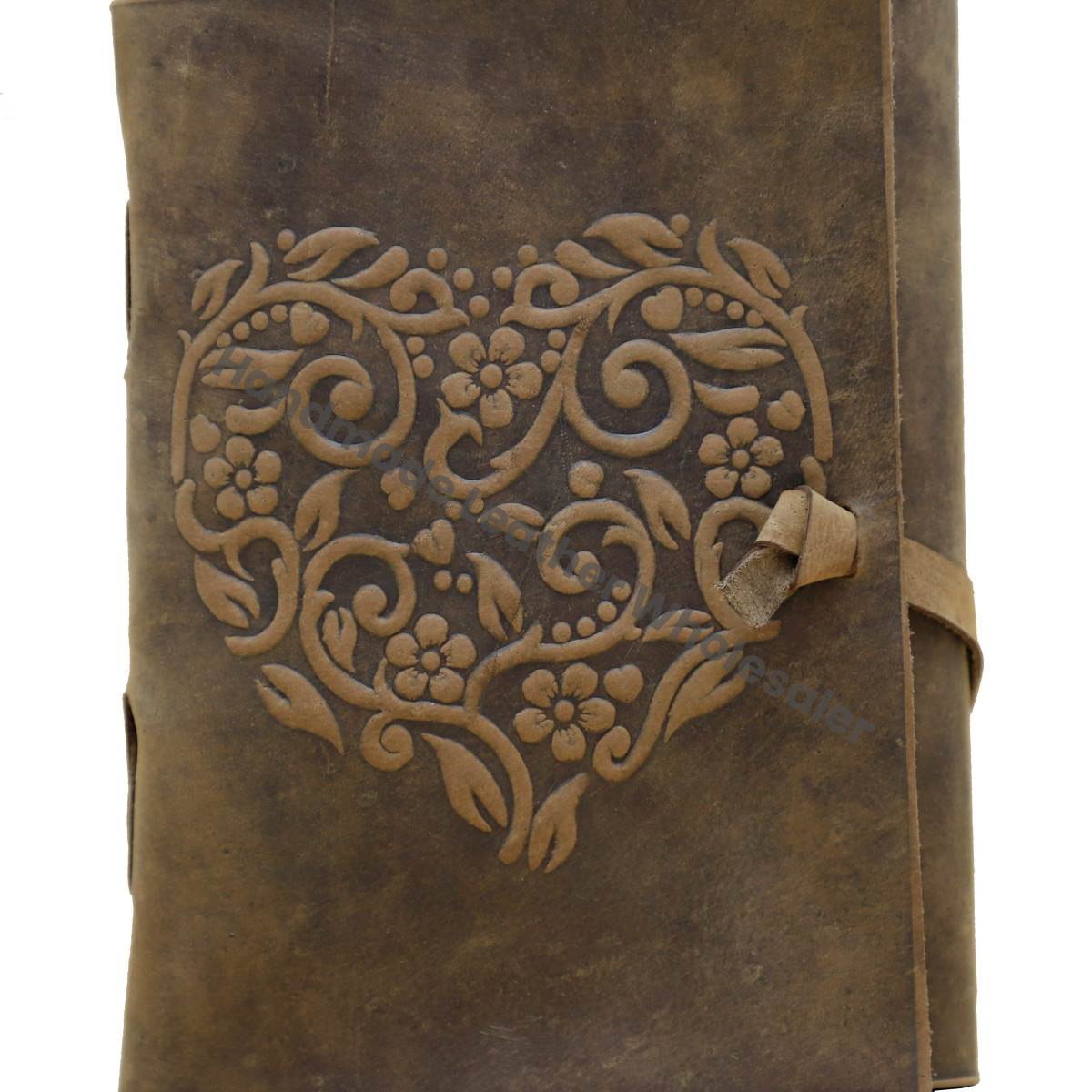 Wholesale Custom Leather Journal Heart Embossed Leather Notebooks Journals Notebooks for Women Handmade Soft Leather Journals