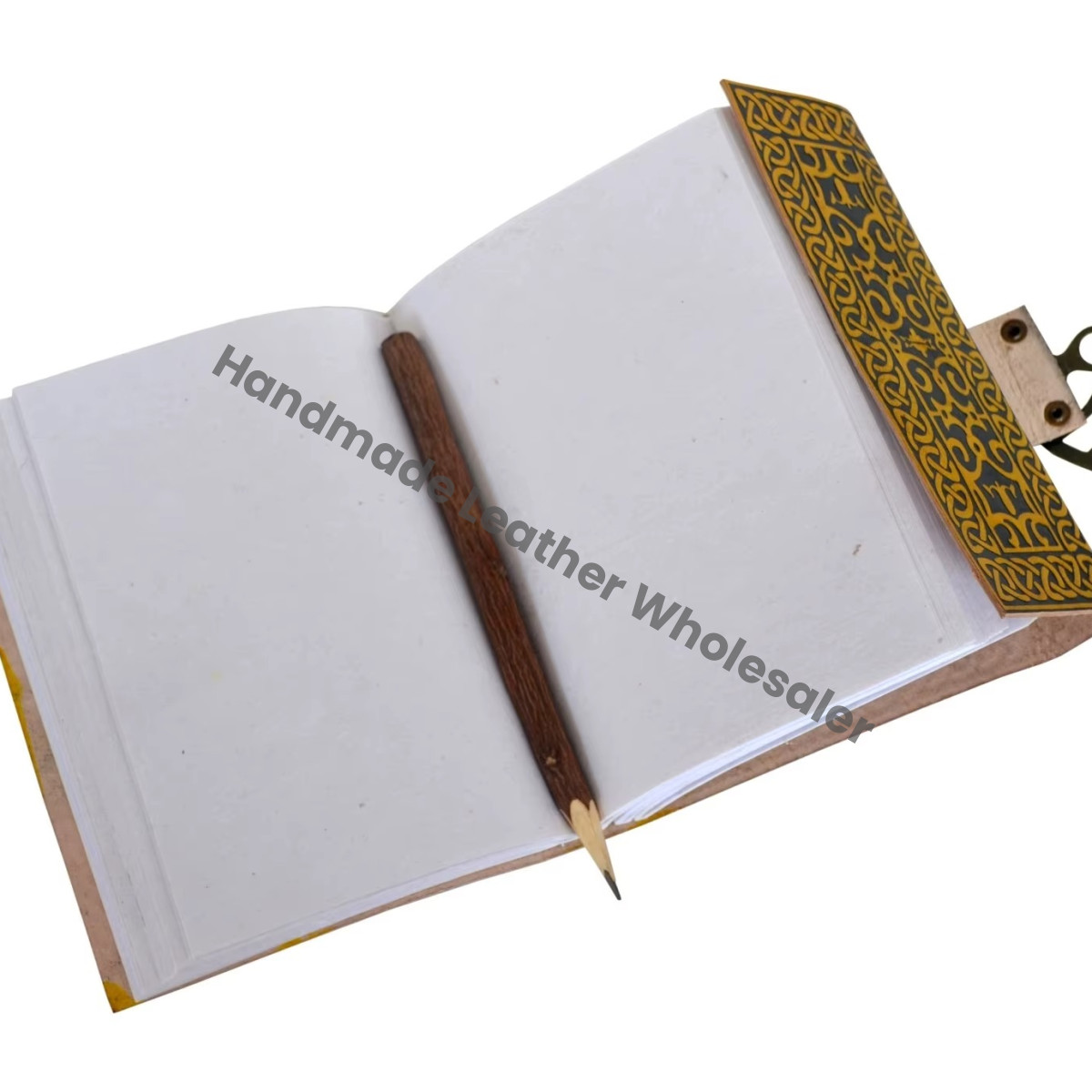 Wholesale Genuine Leather Round Tree Journals Custom Logo Handmade Vintage Notebook Writing Diary Manufacturer
