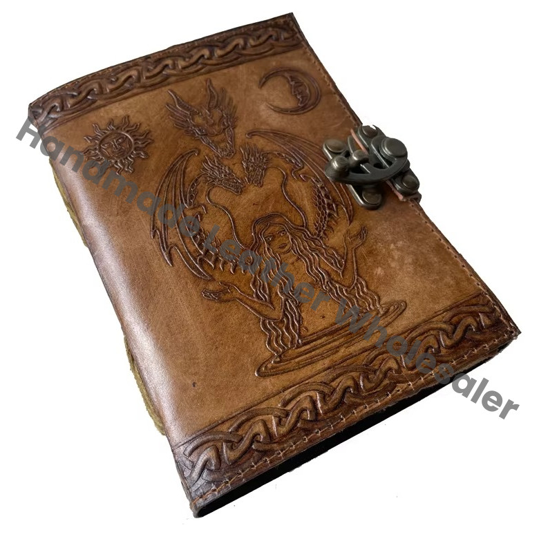 Wholesale Handmade Leather Book of Shadows Spell Book of Shadows With C Lock Handmade for Unisex Vintage Book Journal