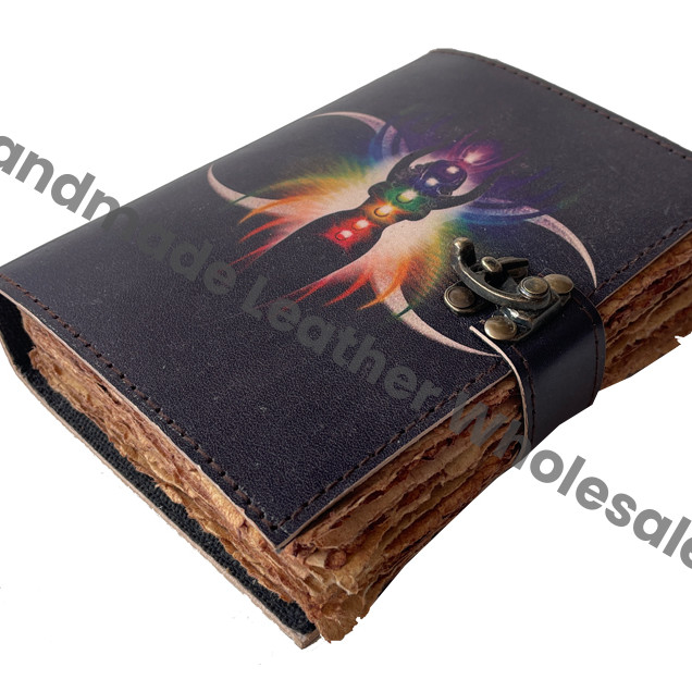 Wholesaler Vintage Witch Decor Address Book Triple Moon Goddess Witchcraft Spell Writing Leather Address Book Gift