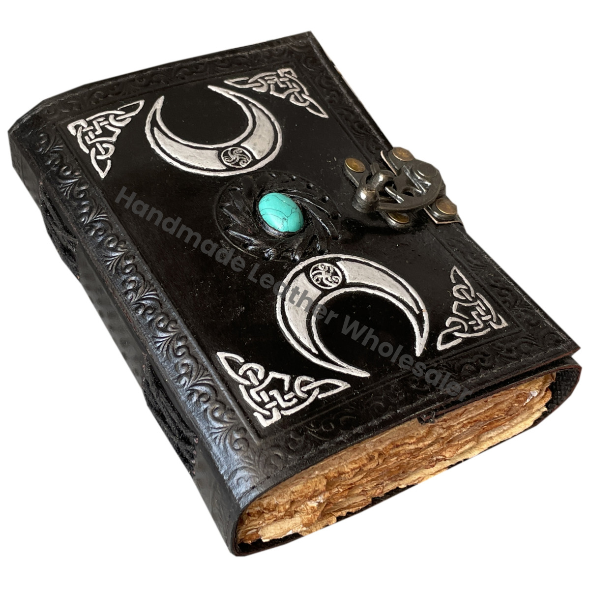 Witchcraft Supplies Grimoire Triple Moon Journal Witch Decor Stuff Spell Book of Shadows Witchy Gifts Journal Wiccan Leather