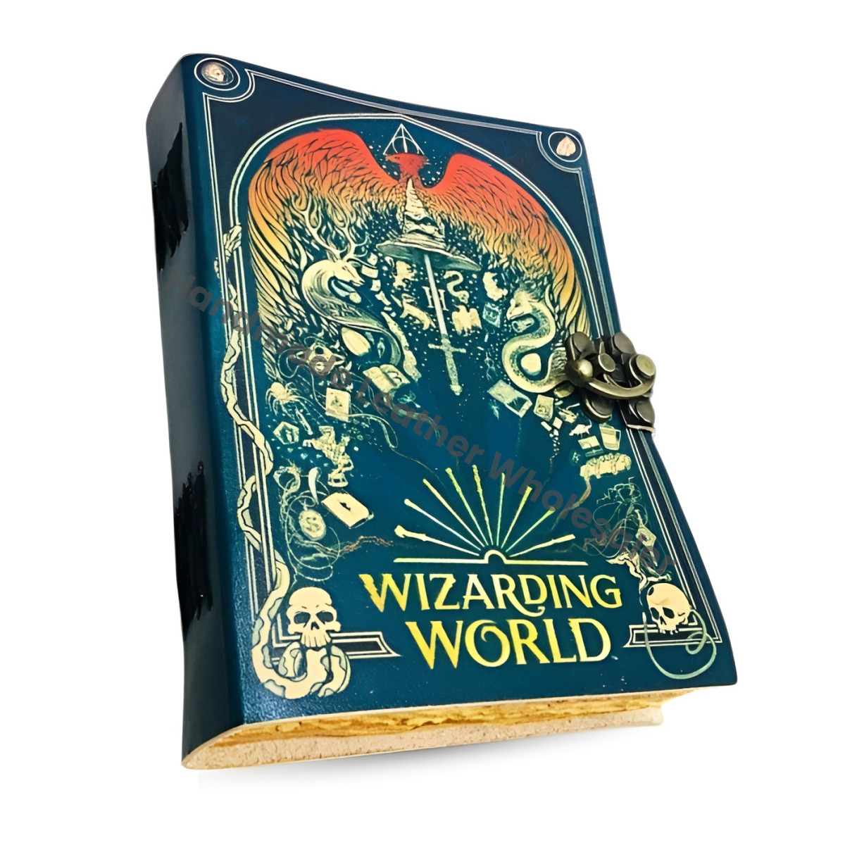 Wizarding World Leather Journal with Lock | Vintage Magic Spell Book Diary | Witchcraft & Wizard Gift Handmade Fantasy Notebook Grimoire.