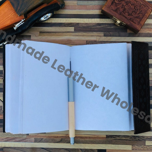Wolf Embossed Leather Journal: Handmade Travel Diary