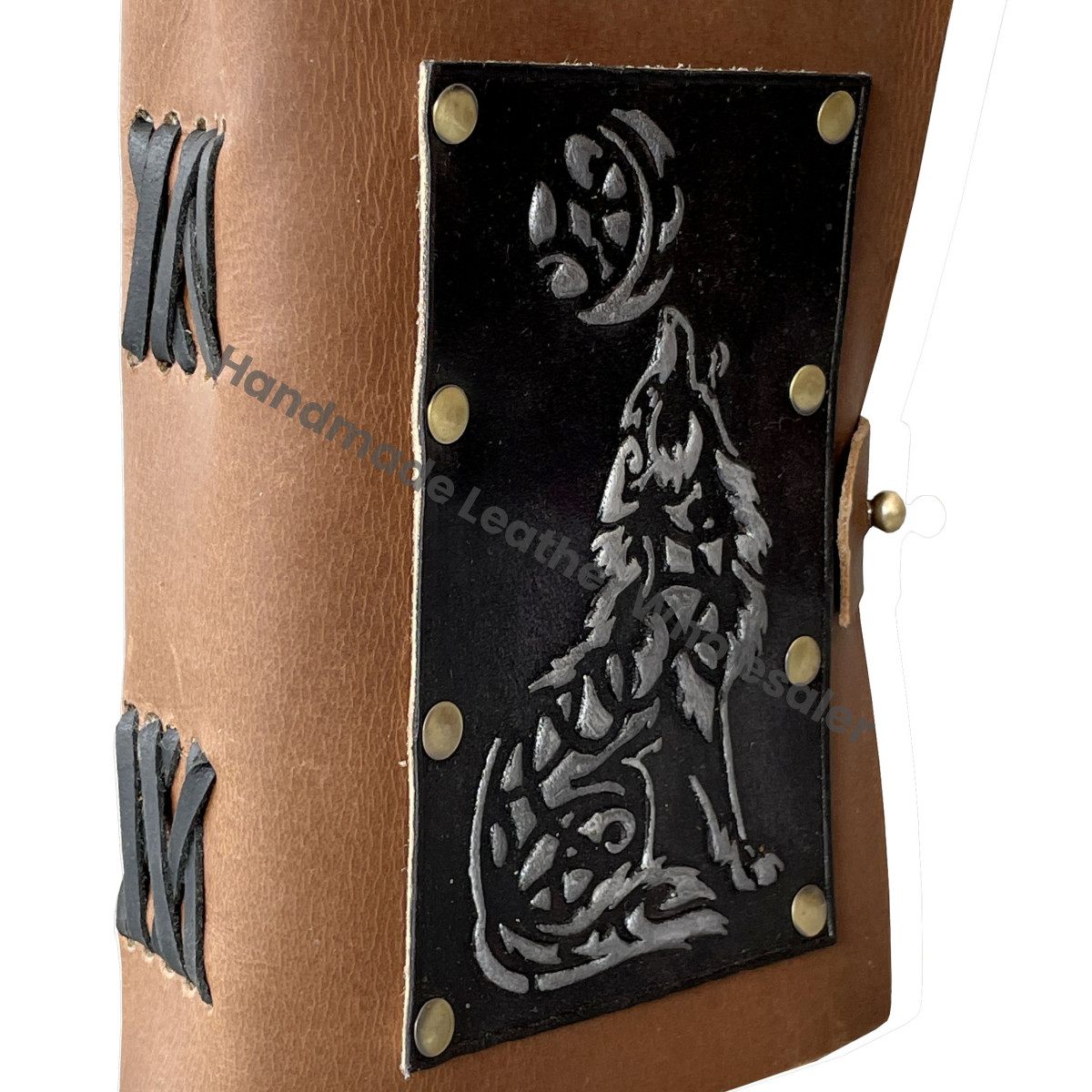 Wolf Personalized Leather Loose-Leaf Notebook Eco-friendly Paper Hardcover Travel Planner Gift Custom Diary Books