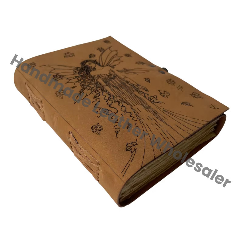 Women's Vintage Handmade Spiral Journal Butterfly Laser Cut Lock Clasp Book of Shadows Prayer Planner and Diary