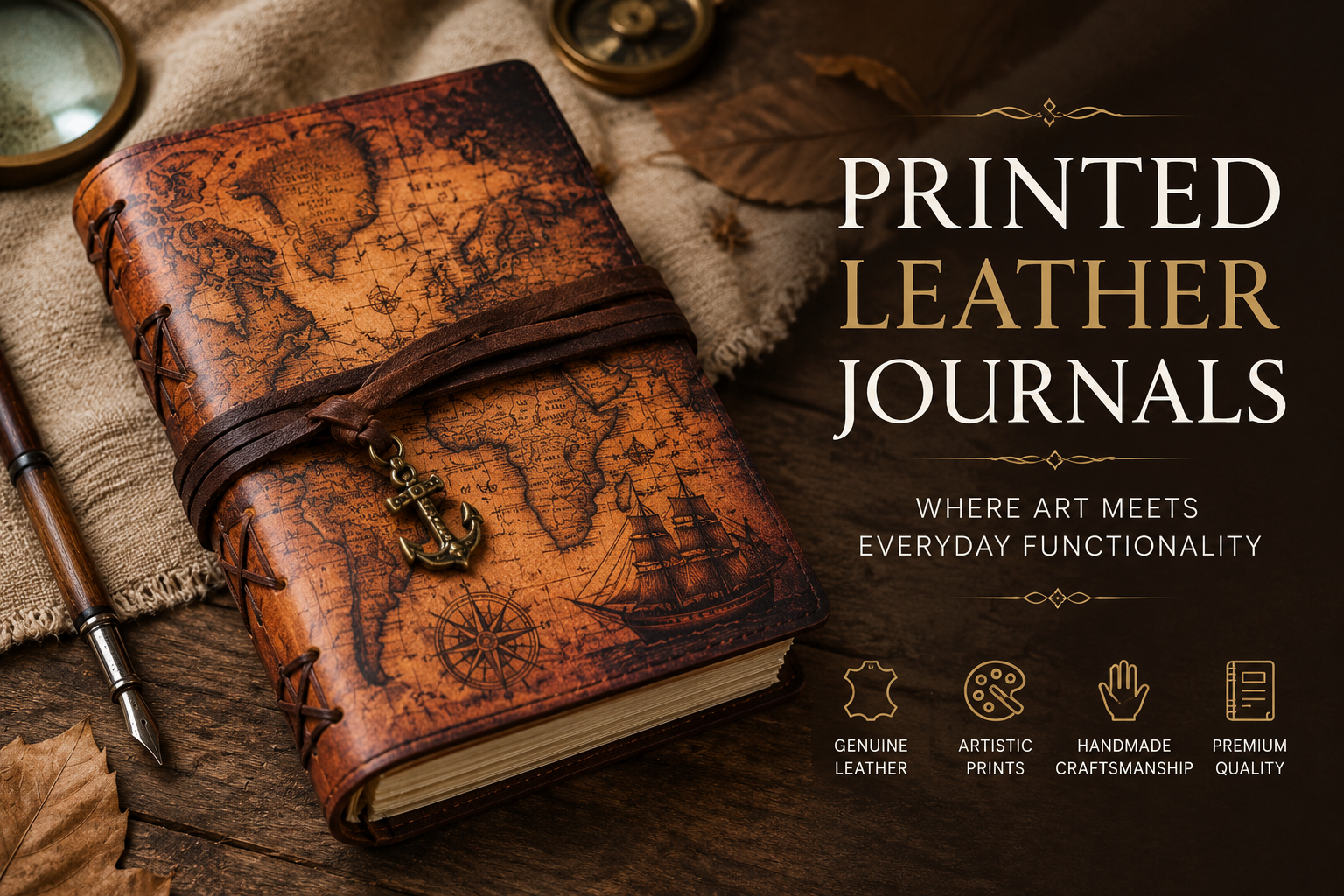 Printed Leather Journals: Where Art Meets Everyday Functionality